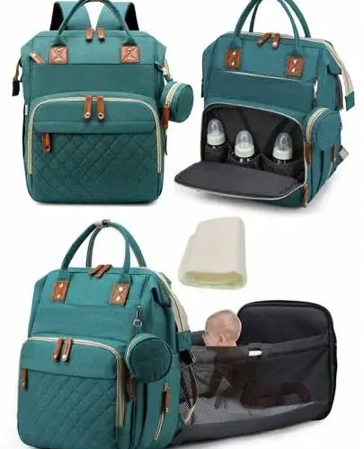 Multifunction Baby Diaper Bag Backpack with Changing Station – Waterproof & Travel-Ready