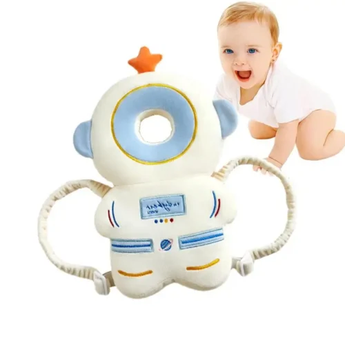 Baby Head Protection Cushion Backpack – Soft Cartoon Fall Prevention Pad for Newborns & Toddlers